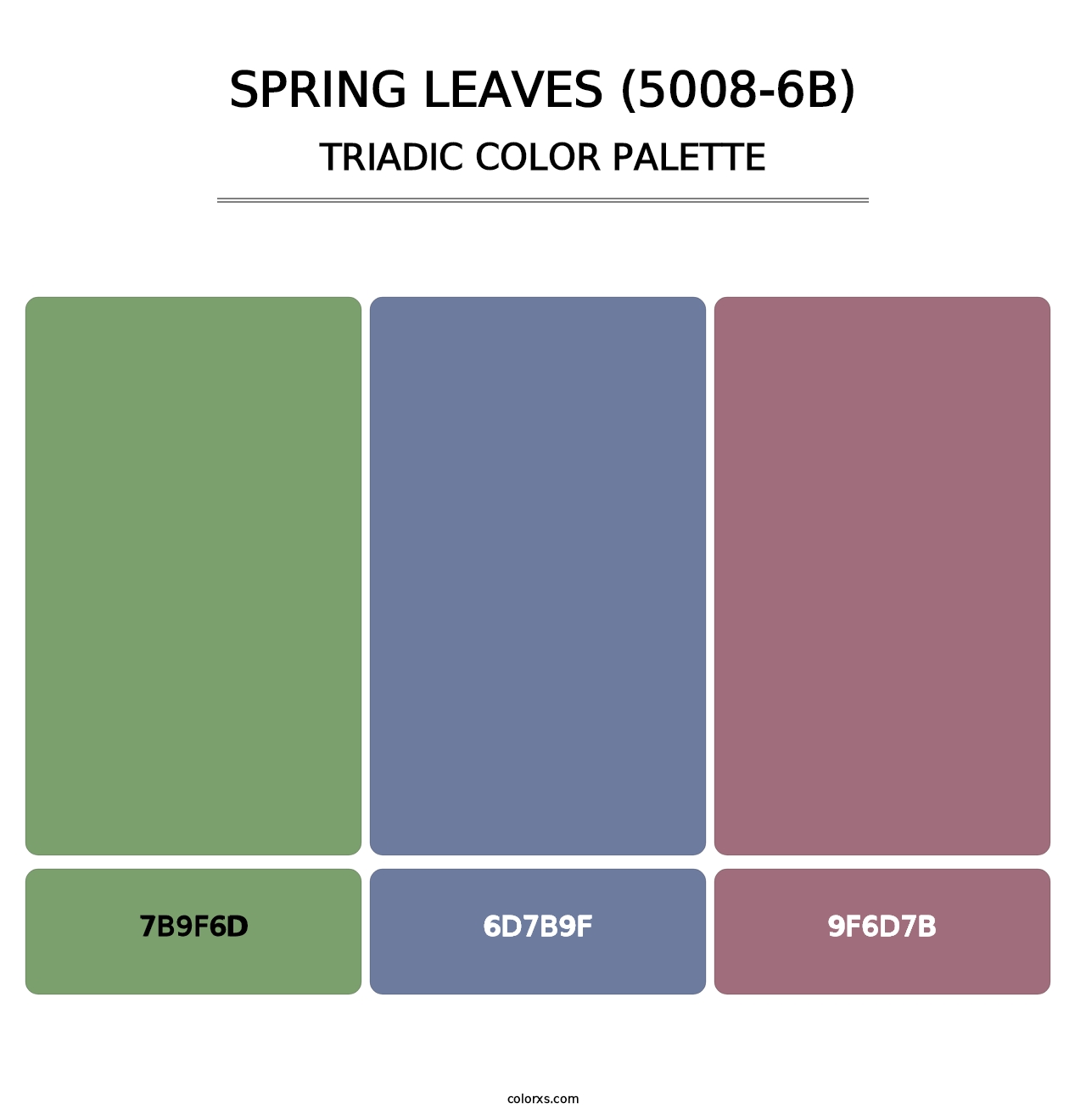 Spring Leaves (5008-6B) - Triadic Color Palette