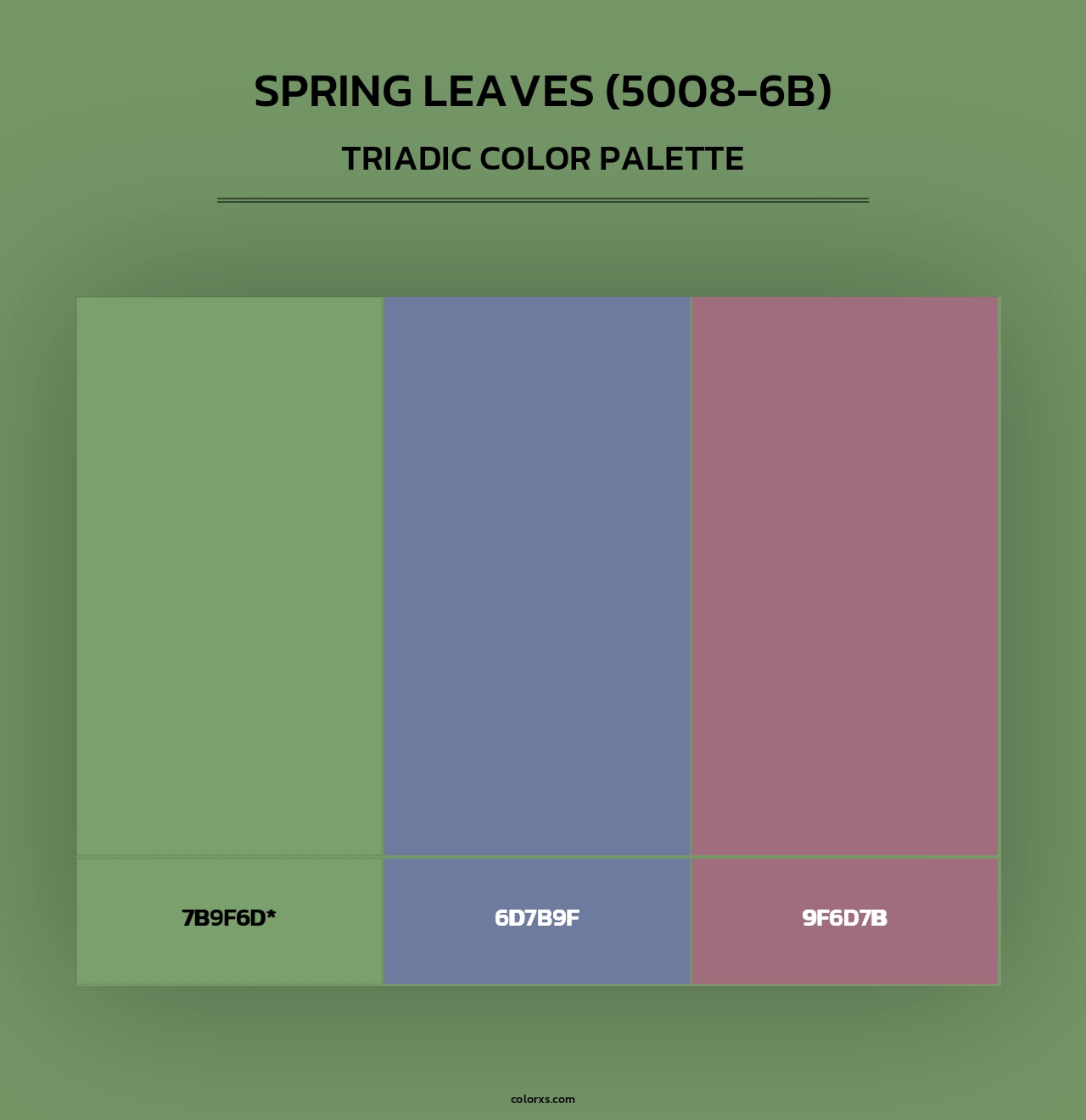 Spring Leaves (5008-6B) - Triadic Color Palette