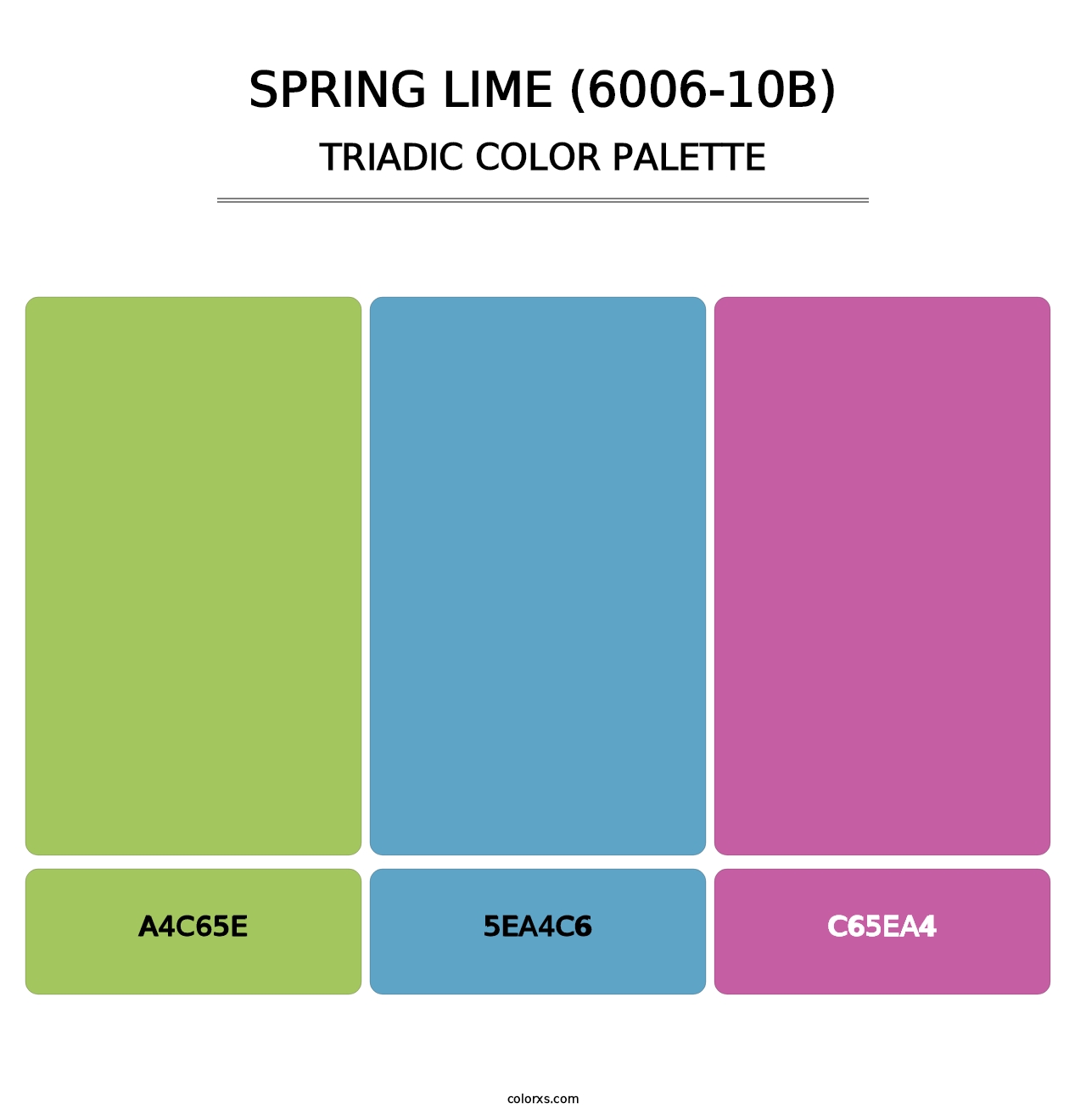 Spring Lime (6006-10B) - Triadic Color Palette