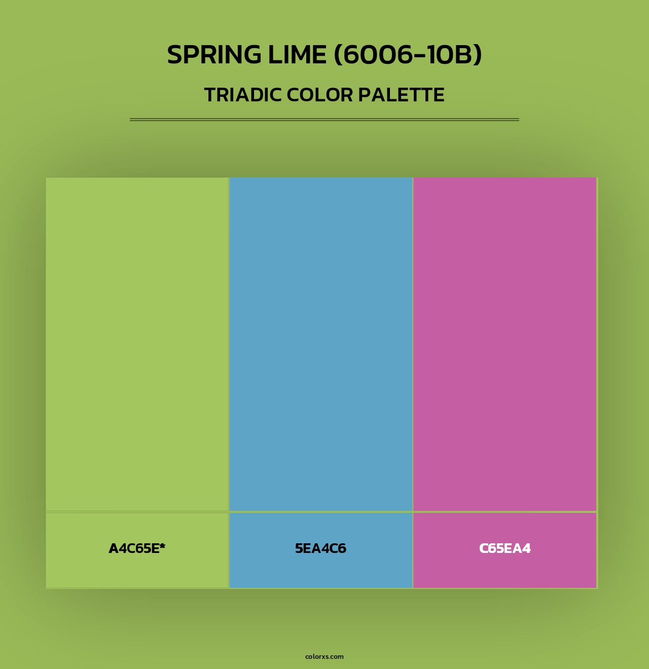 Spring Lime (6006-10B) - Triadic Color Palette