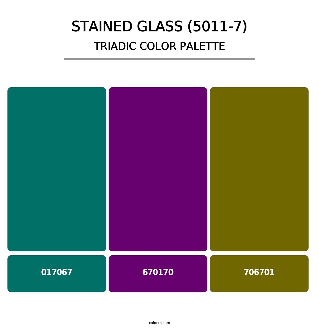 Stained Glass (5011-7) - Triadic Color Palette