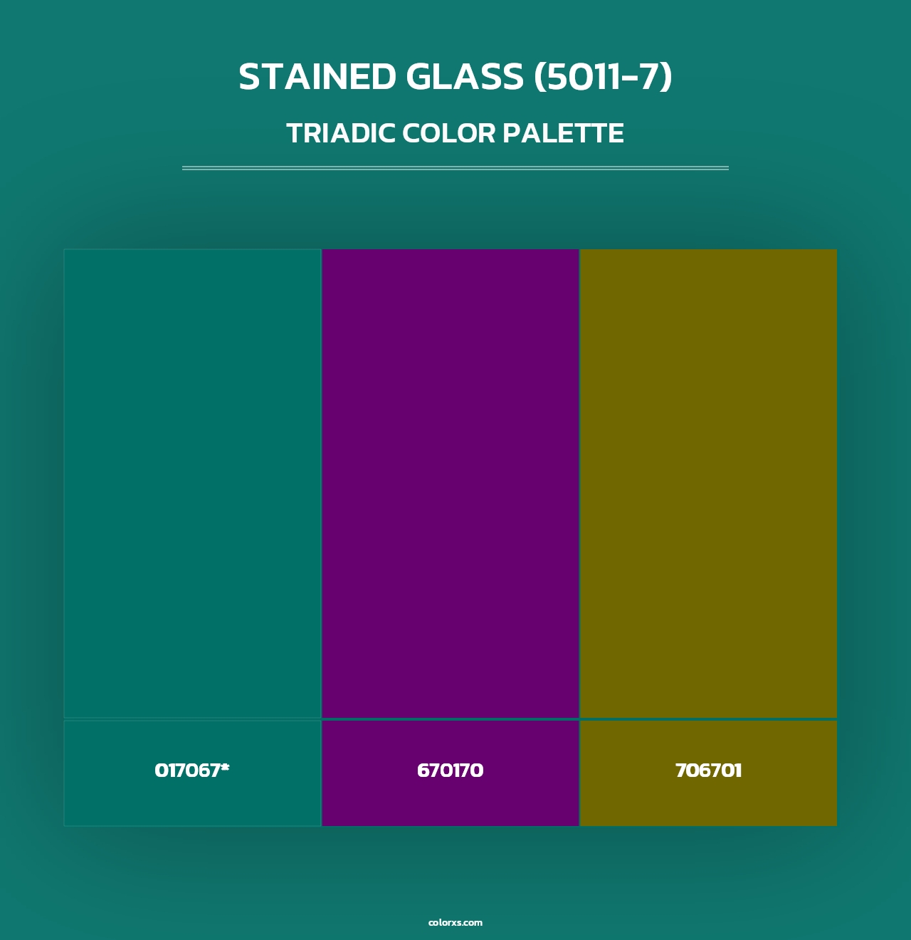 Stained Glass (5011-7) - Triadic Color Palette