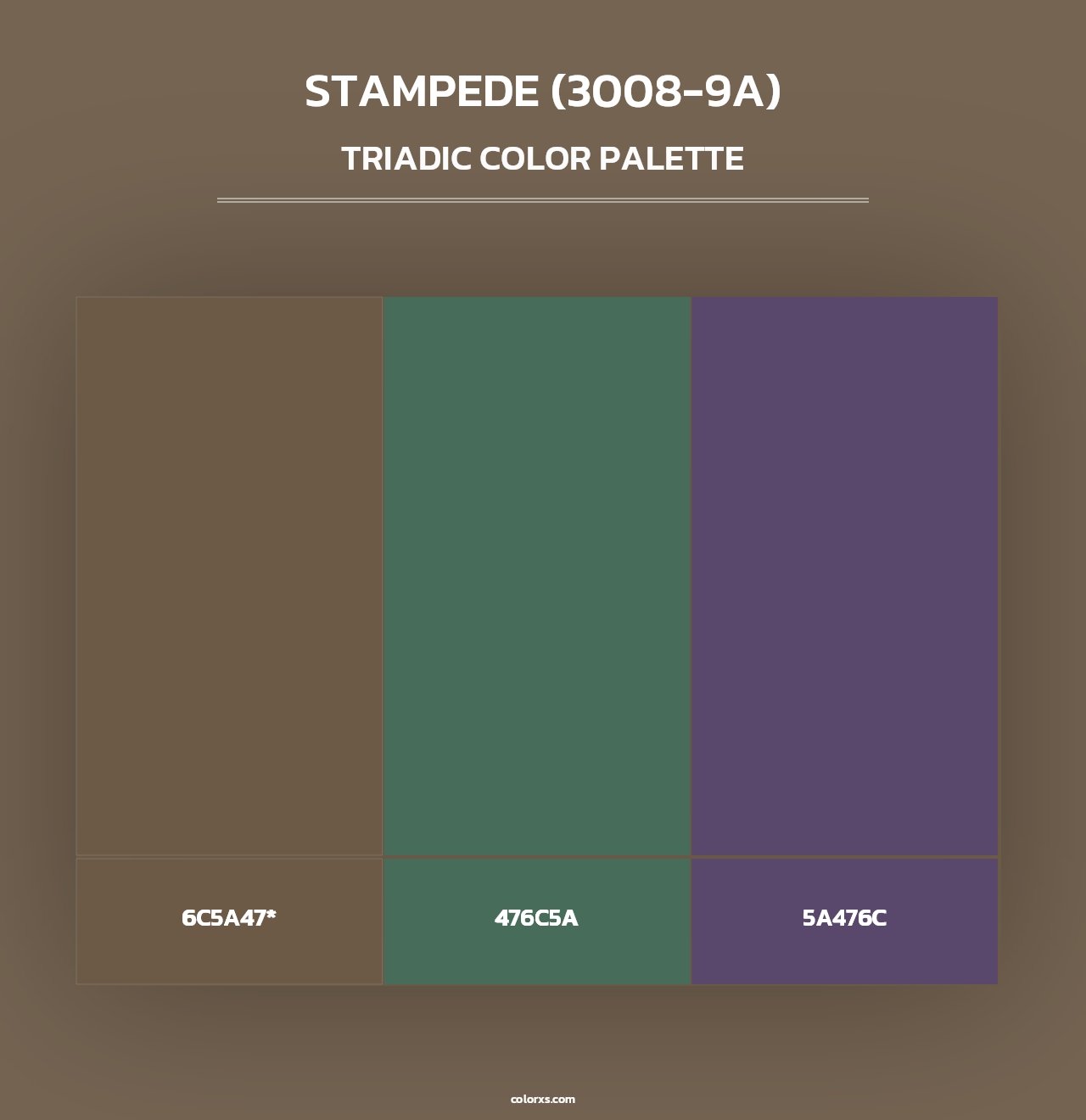 Stampede (3008-9A) - Triadic Color Palette