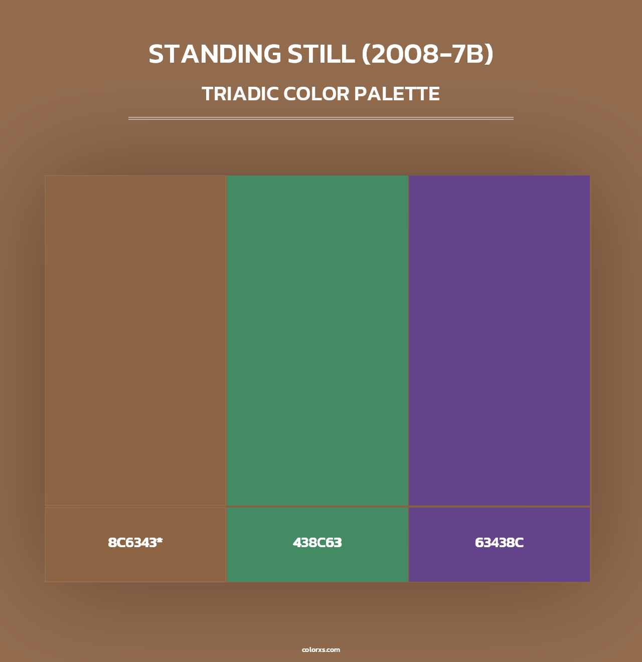 Standing Still (2008-7B) - Triadic Color Palette