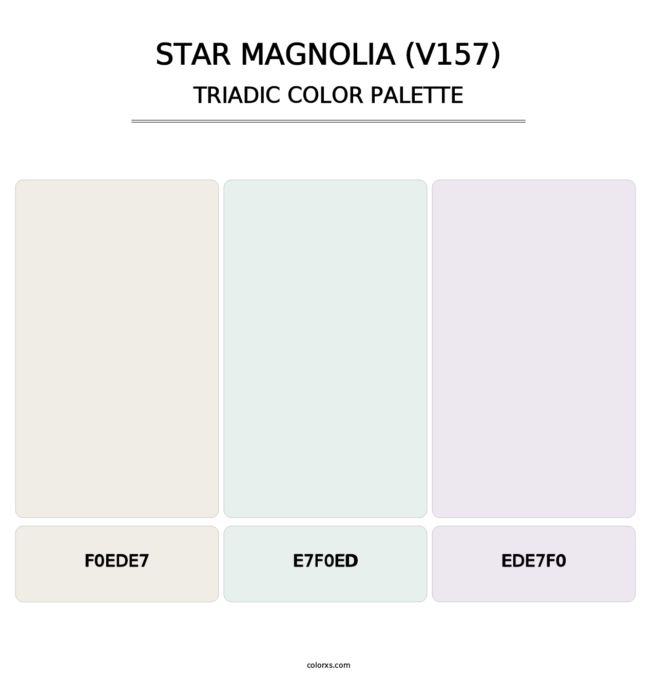 Star Magnolia (V157) - Triadic Color Palette