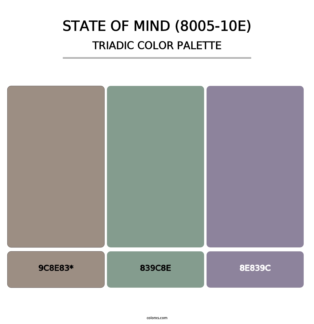 State of Mind (8005-10E) - Triadic Color Palette