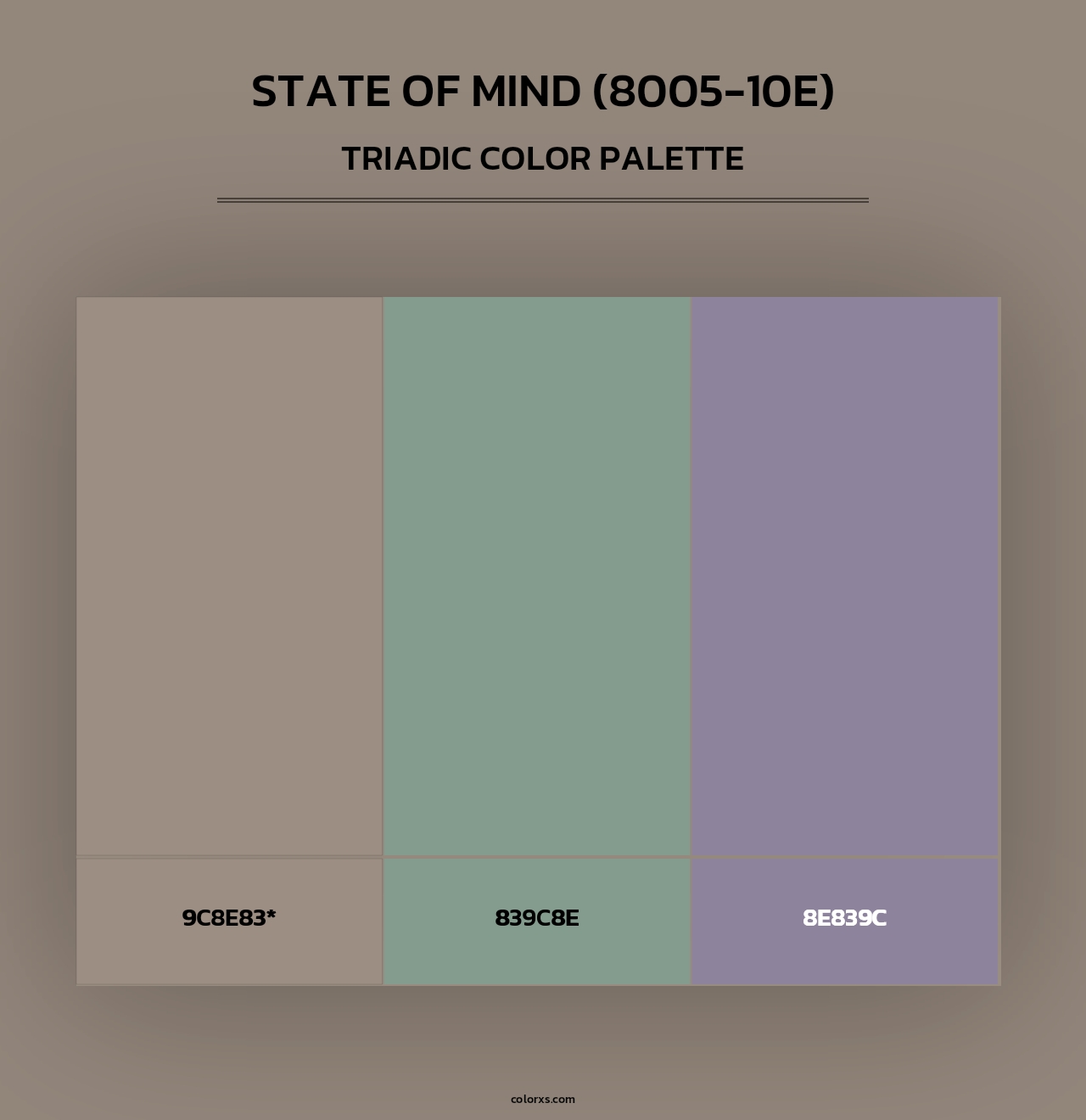 State of Mind (8005-10E) - Triadic Color Palette