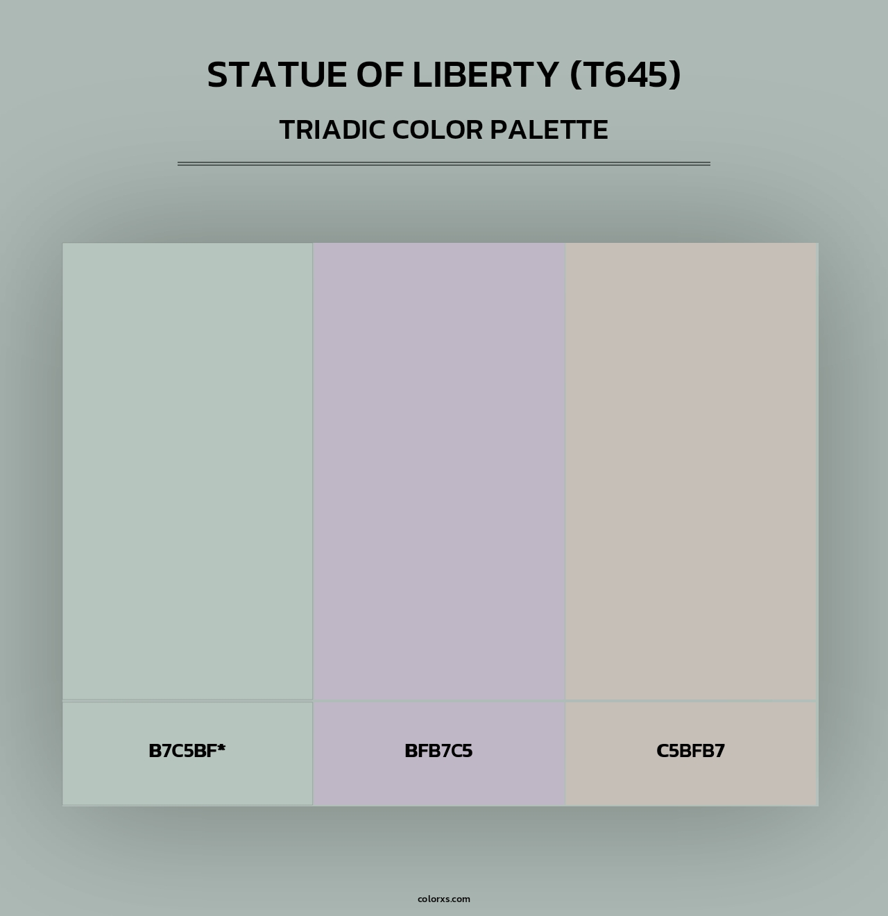 Statue of Liberty (T645) - Triadic Color Palette