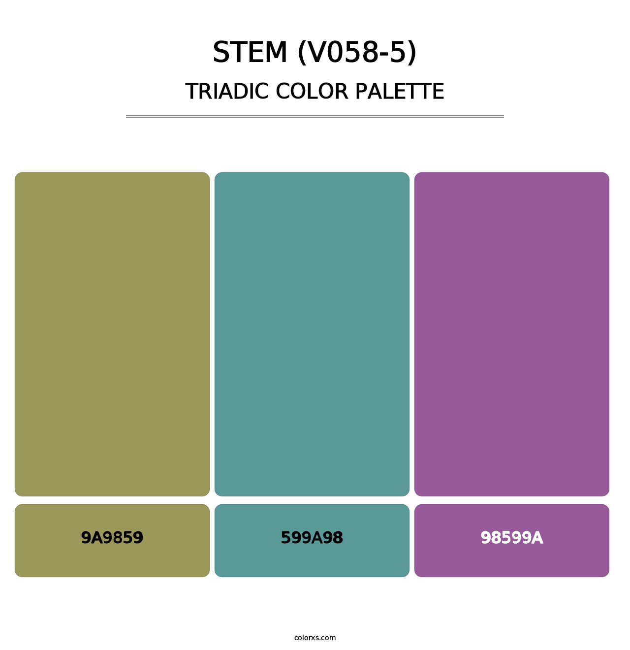 Stem (V058-5) - Triadic Color Palette