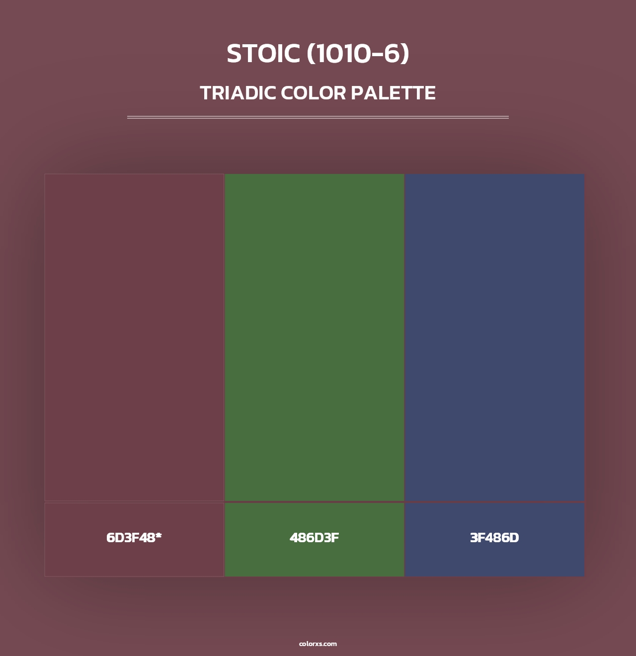 Stoic (1010-6) - Triadic Color Palette