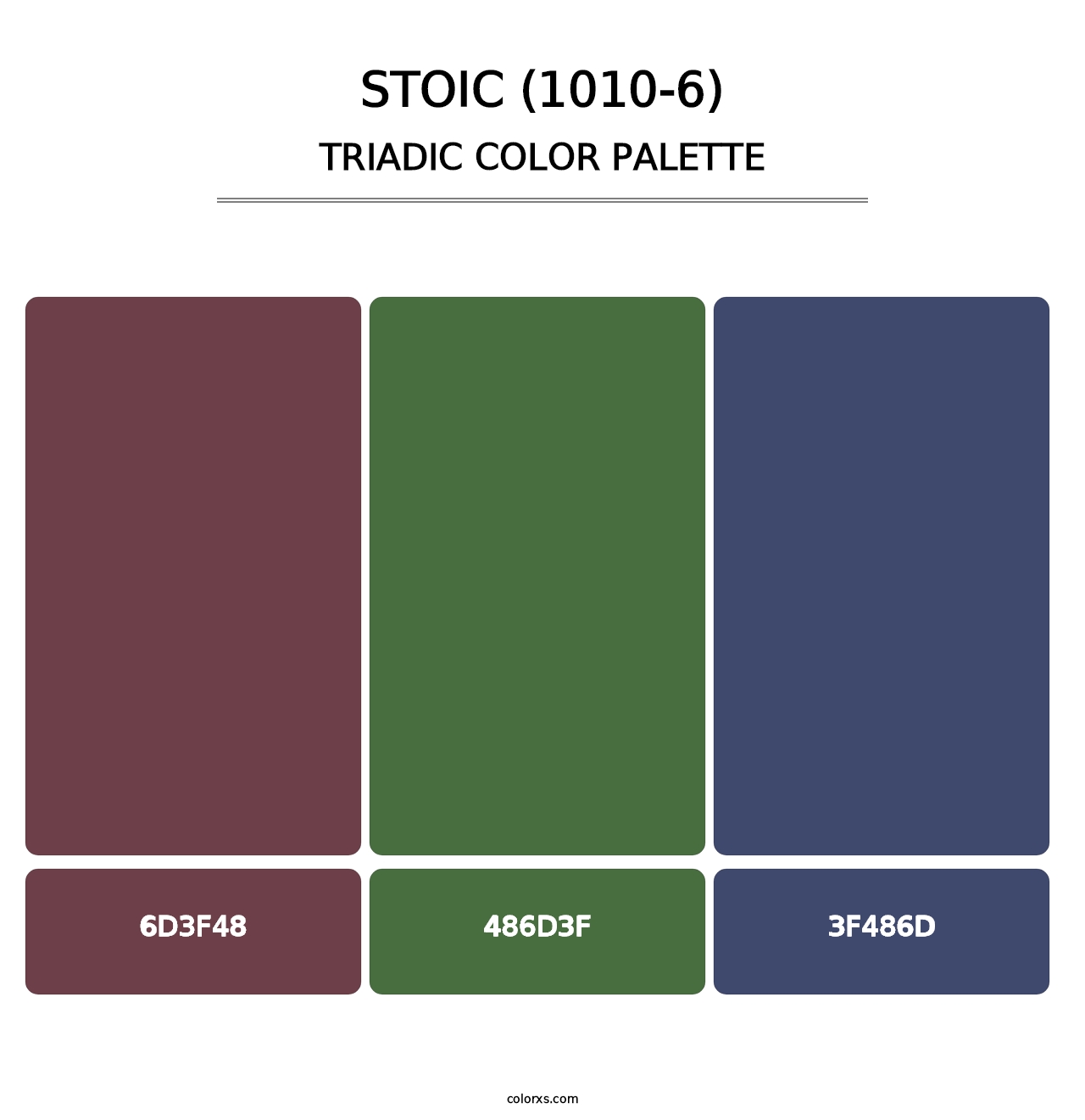 Stoic (1010-6) - Triadic Color Palette