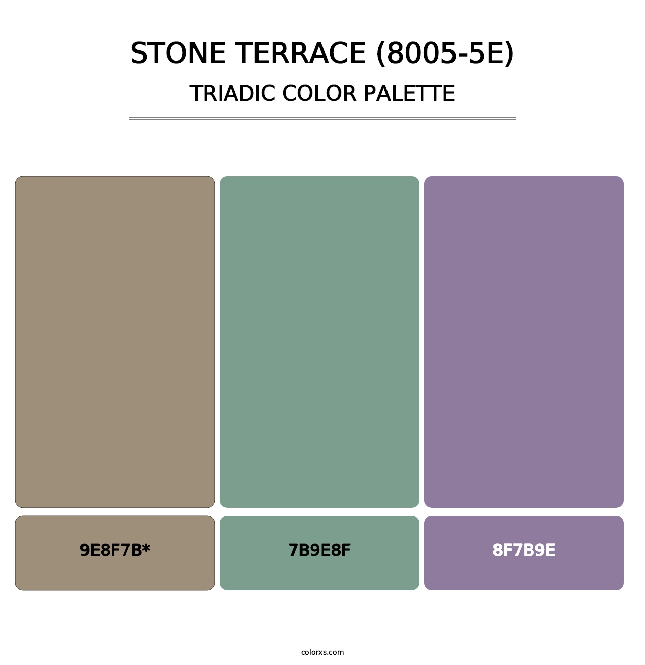 Stone Terrace (8005-5E) - Triadic Color Palette
