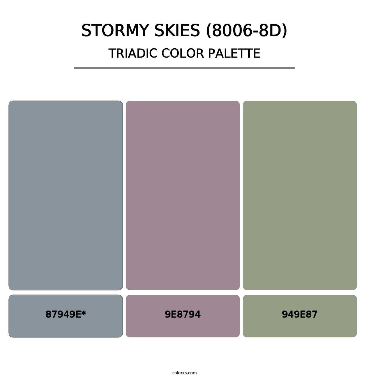 Stormy Skies (8006-8D) - Triadic Color Palette