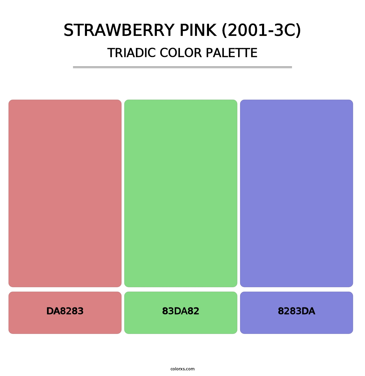 Strawberry Pink (2001-3C) - Triadic Color Palette