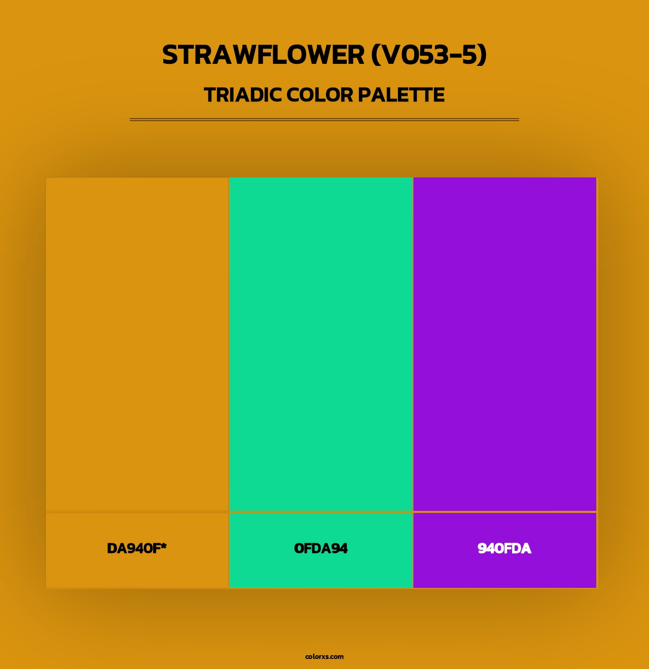 Strawflower (V053-5) - Triadic Color Palette