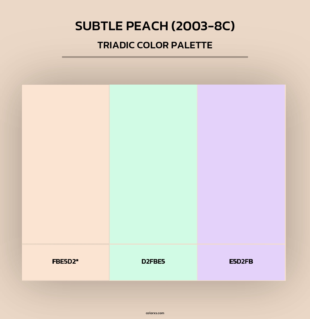 Subtle Peach (2003-8C) - Triadic Color Palette