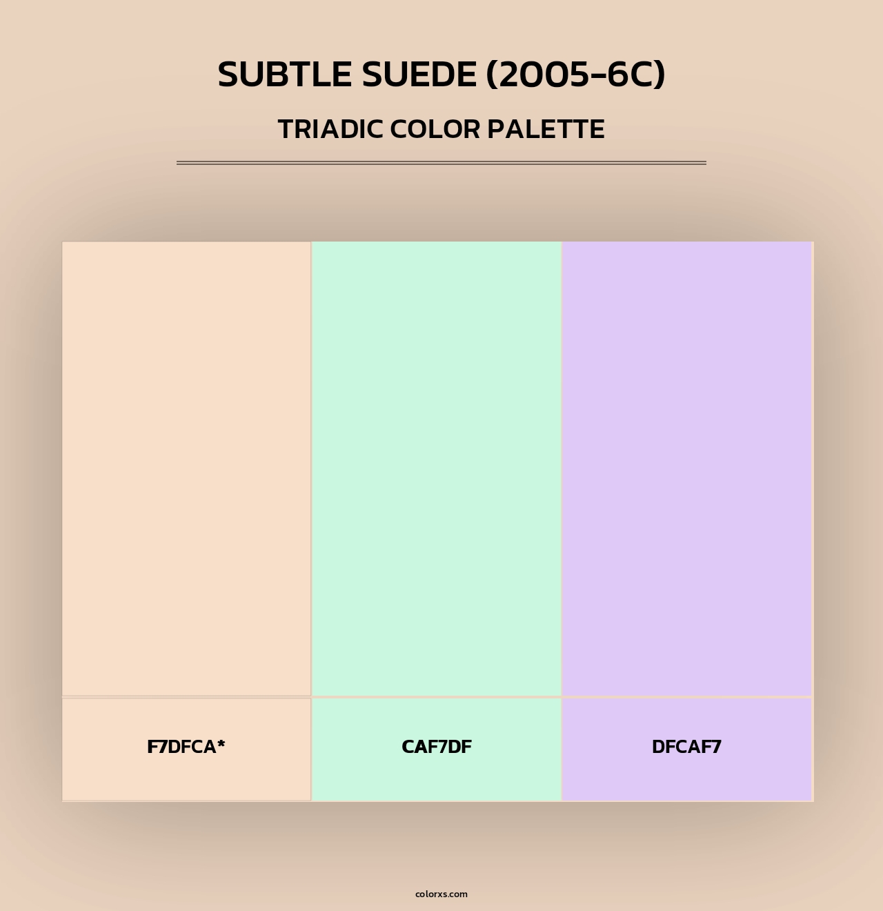 Subtle Suede (2005-6C) - Triadic Color Palette