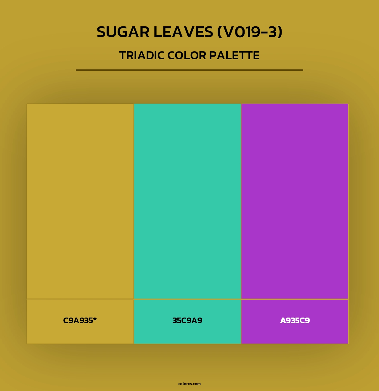Sugar Leaves (V019-3) - Triadic Color Palette