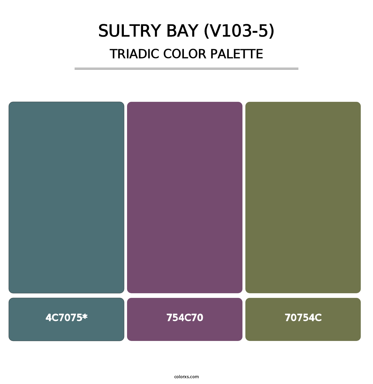 Sultry Bay (V103-5) - Triadic Color Palette