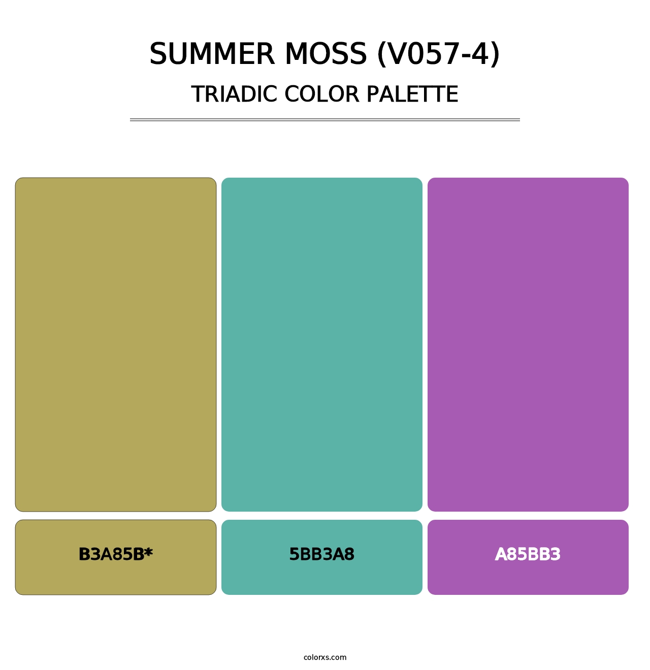 Summer Moss (V057-4) - Triadic Color Palette