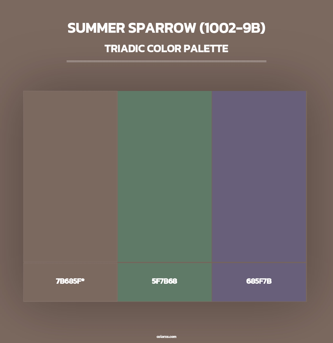 Summer Sparrow (1002-9B) - Triadic Color Palette