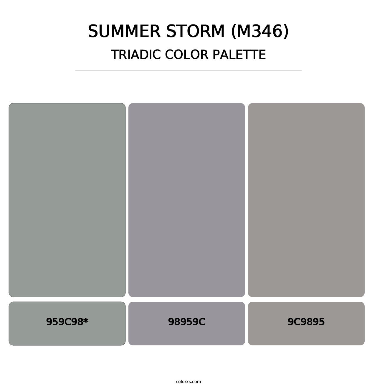 Summer Storm (M346) - Triadic Color Palette