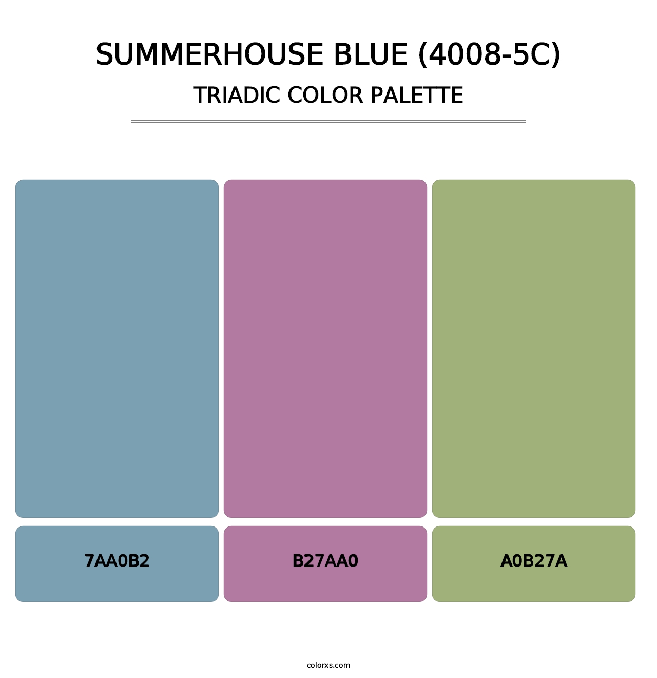 Summerhouse Blue (4008-5C) - Triadic Color Palette