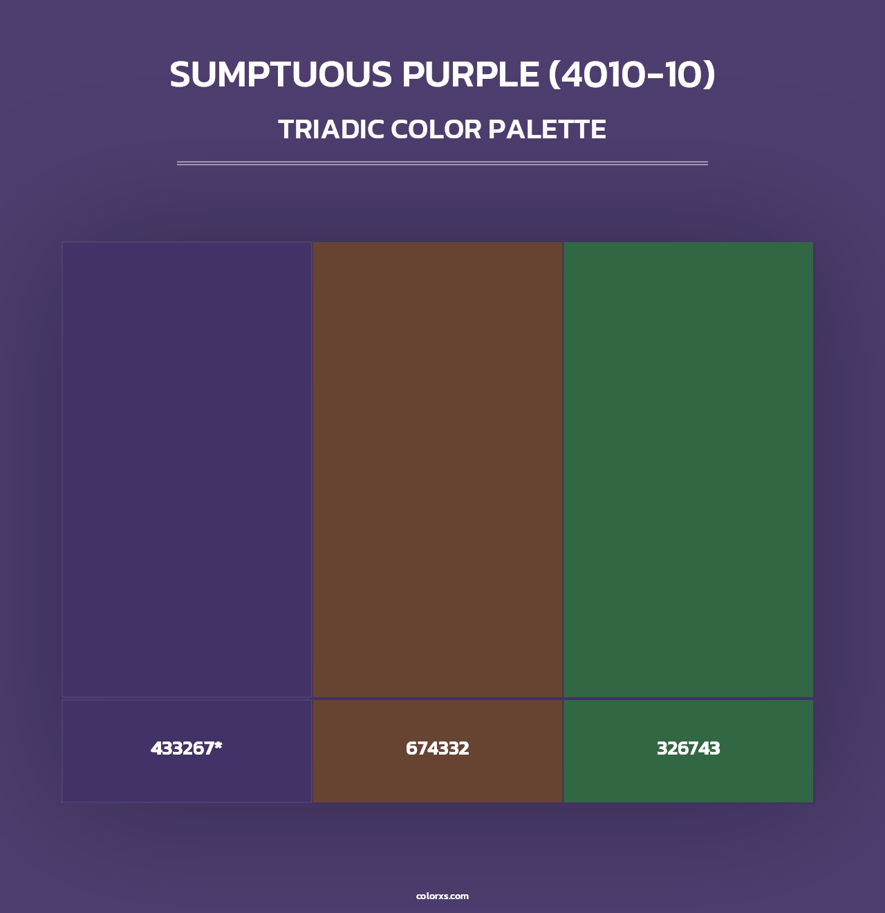 Sumptuous Purple (4010-10) - Triadic Color Palette