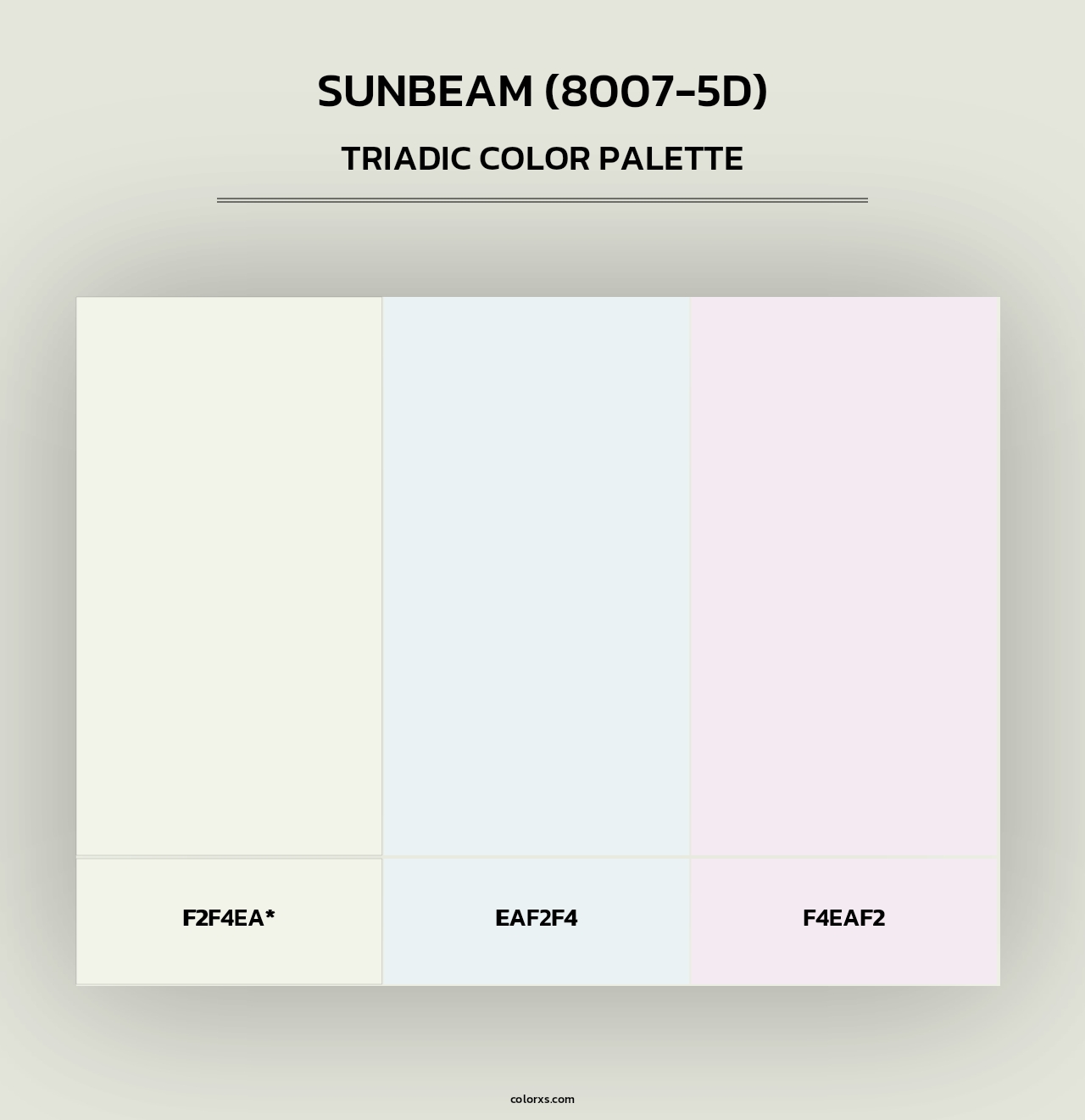 Sunbeam (8007-5D) - Triadic Color Palette