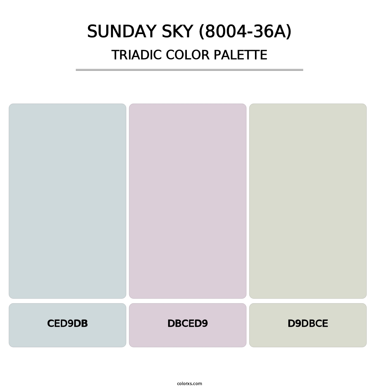 Sunday Sky (8004-36A) - Triadic Color Palette