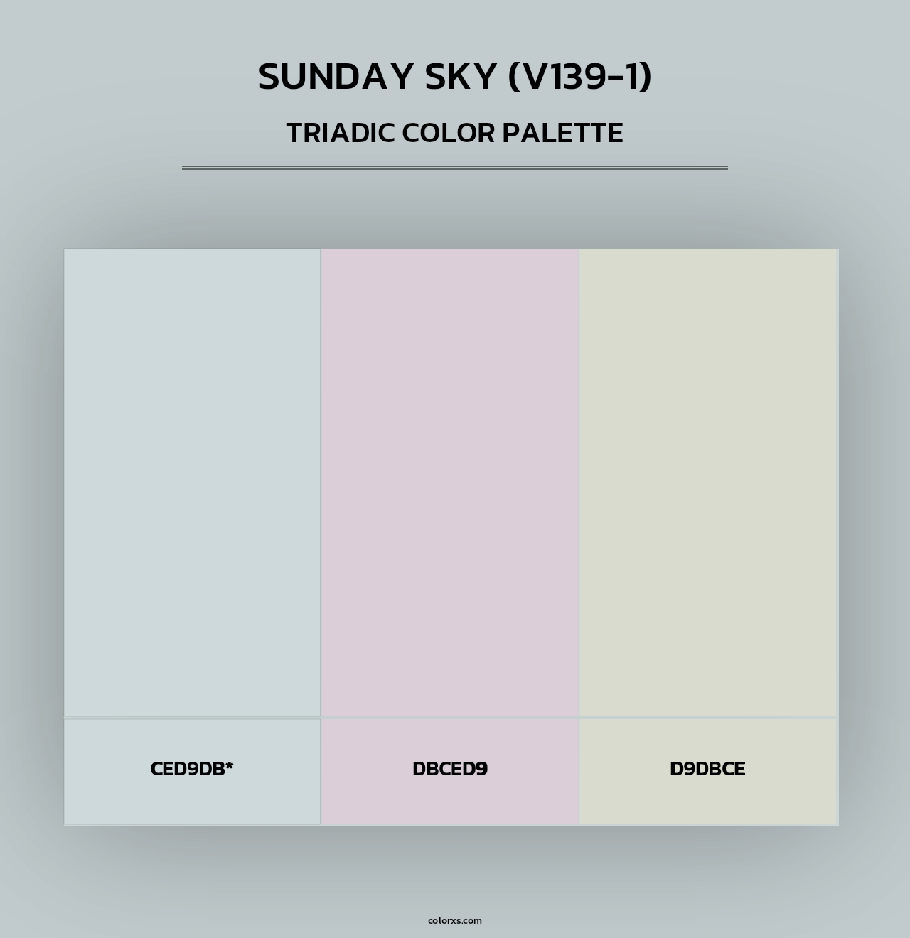 Sunday Sky (V139-1) - Triadic Color Palette