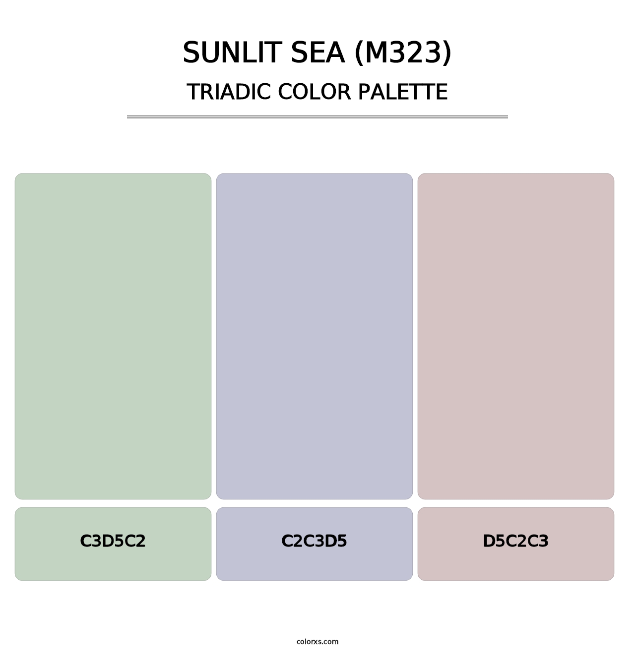Sunlit Sea (M323) - Triadic Color Palette