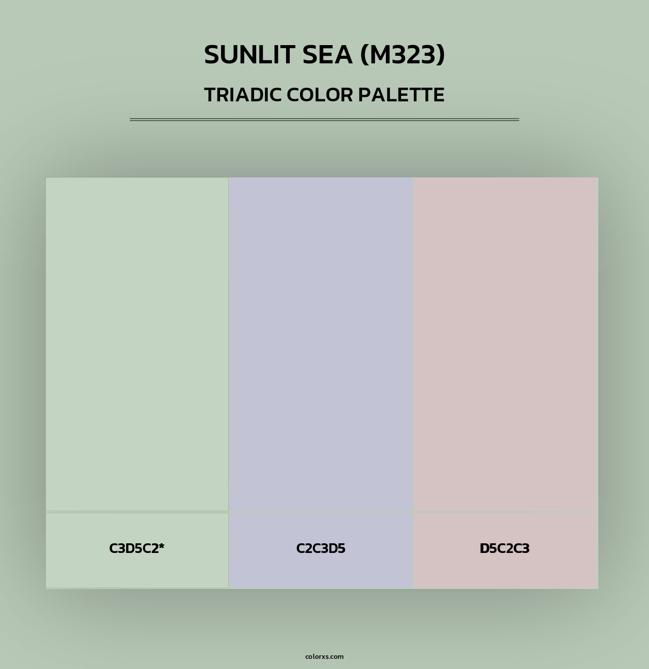 Sunlit Sea (M323) - Triadic Color Palette