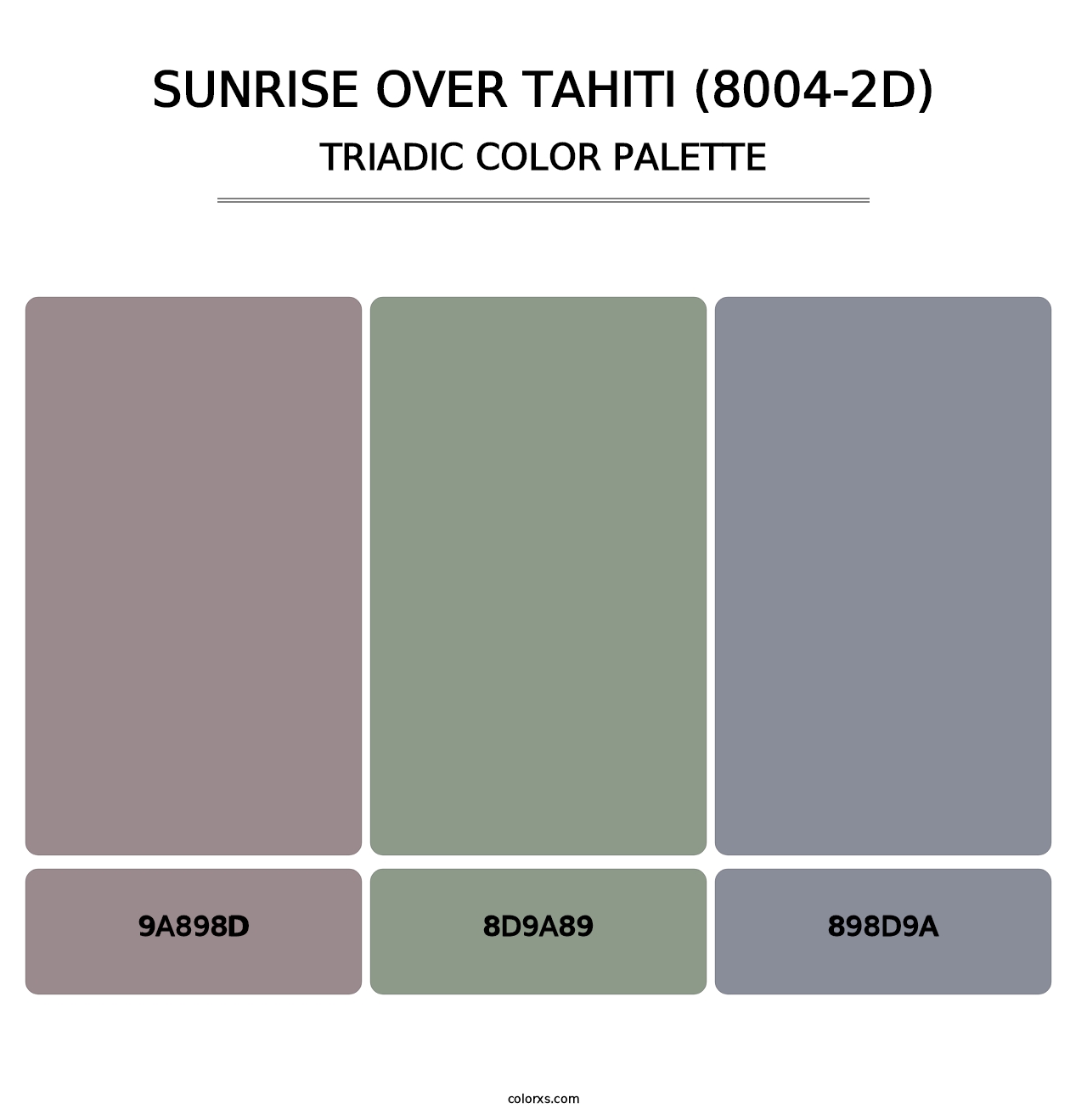 Sunrise Over Tahiti (8004-2D) - Triadic Color Palette