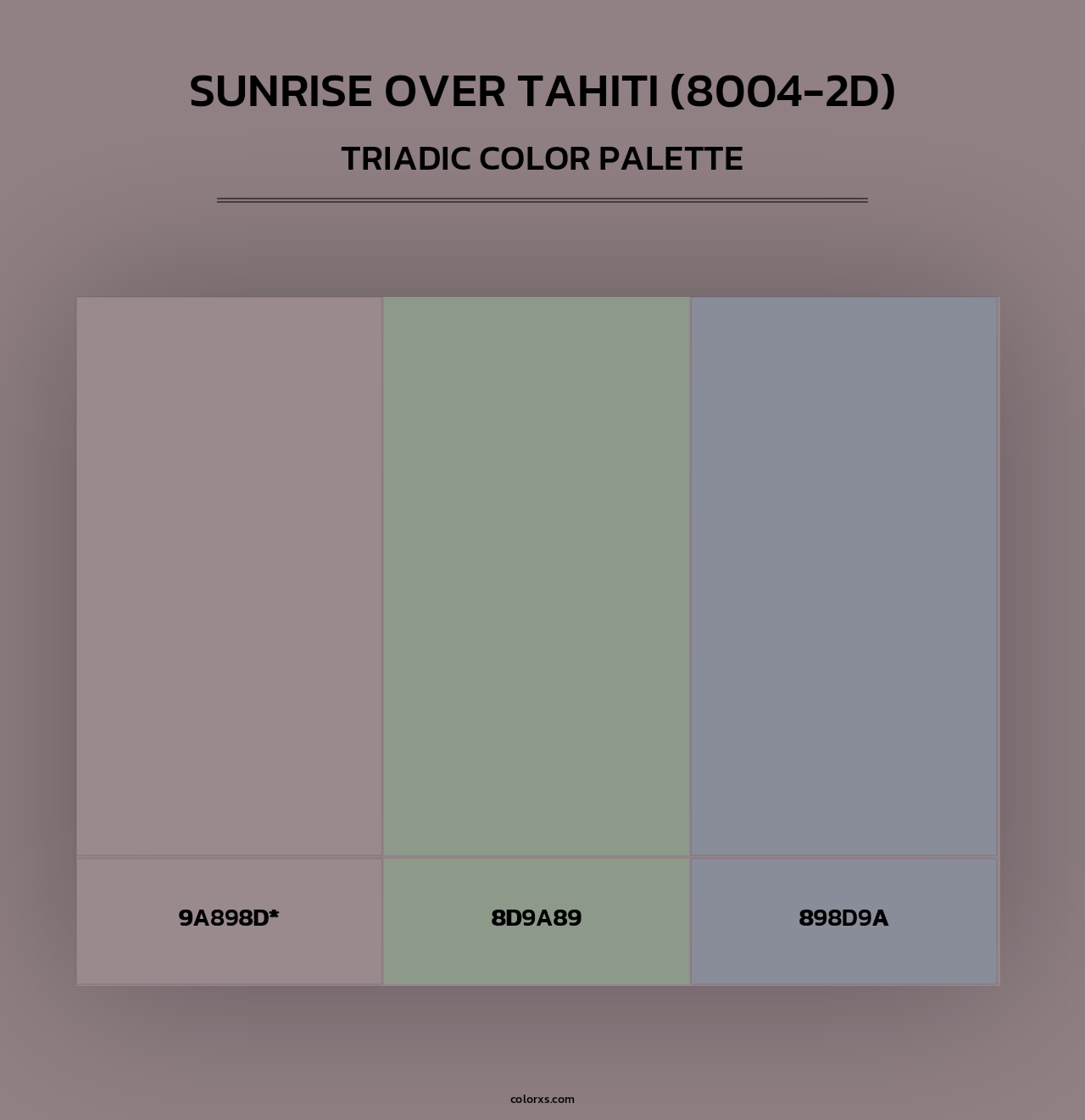 Sunrise Over Tahiti (8004-2D) - Triadic Color Palette