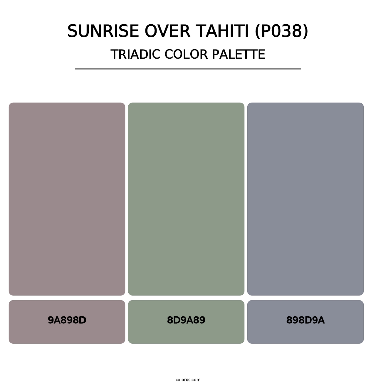 Sunrise Over Tahiti (P038) - Triadic Color Palette