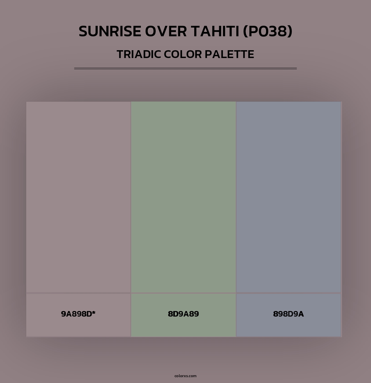 Sunrise Over Tahiti (P038) - Triadic Color Palette