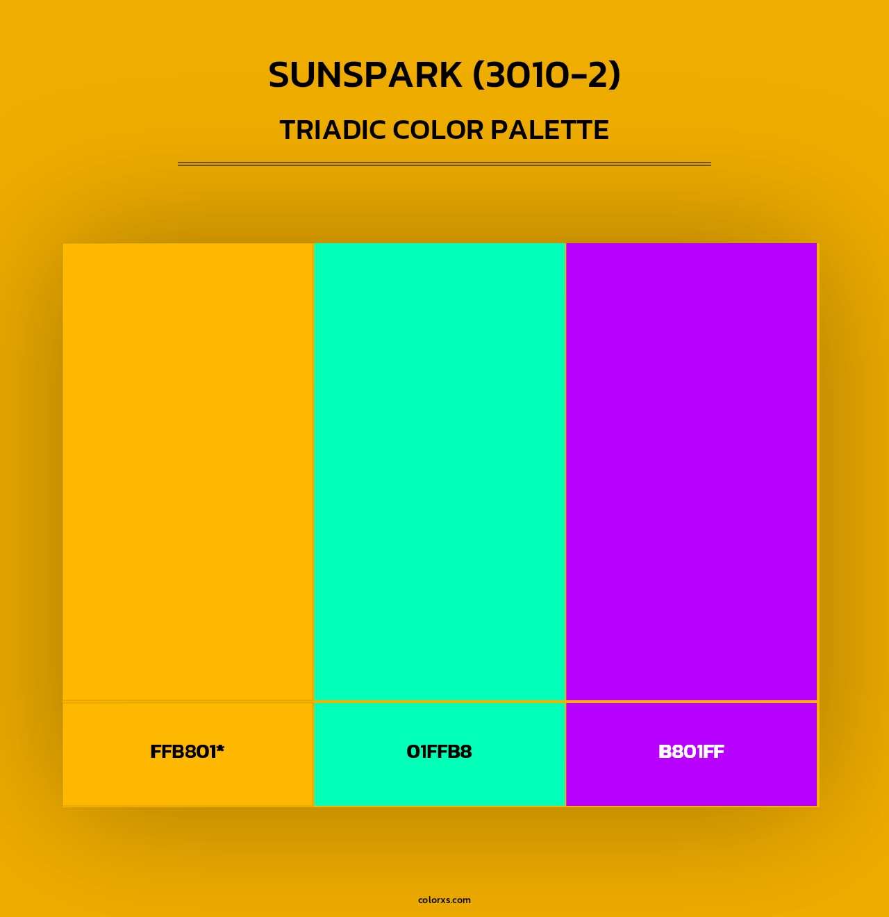 Sunspark (3010-2) - Triadic Color Palette
