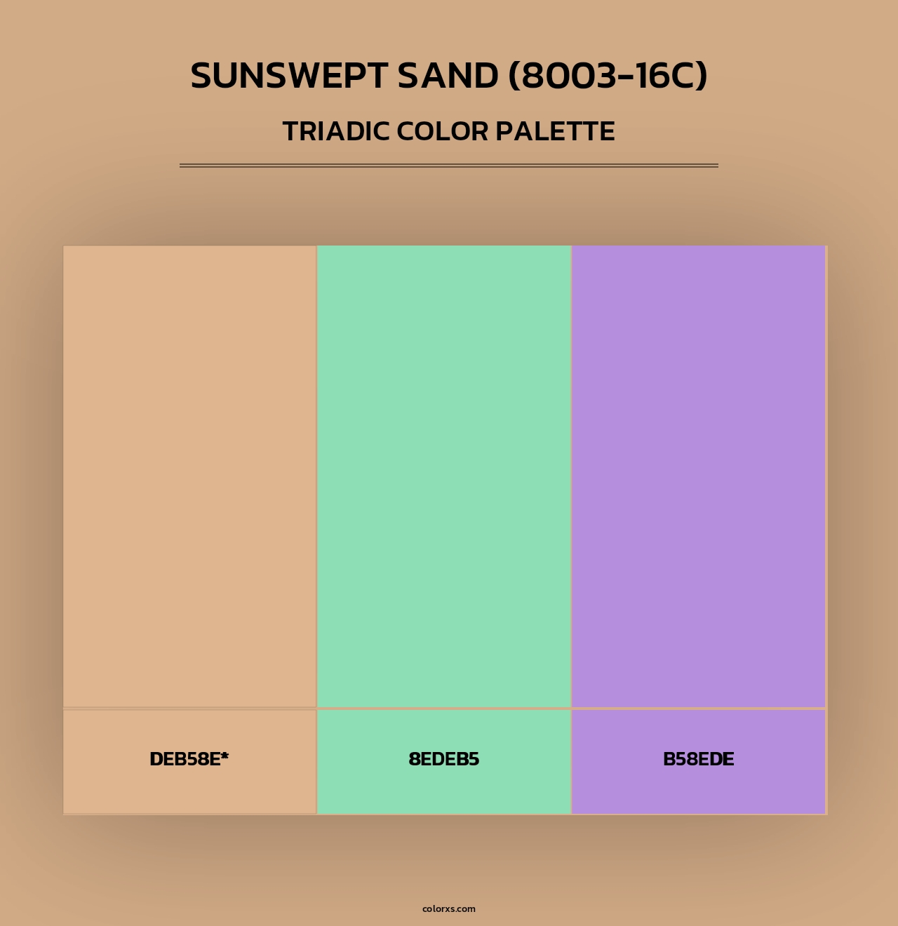 Sunswept Sand (8003-16C) - Triadic Color Palette