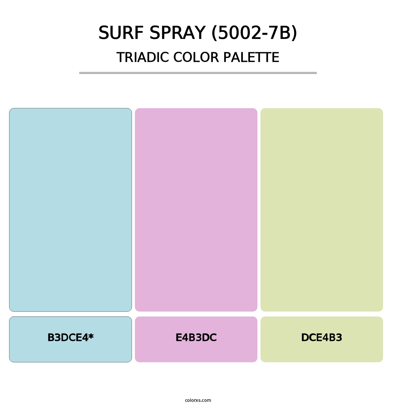 Surf Spray (5002-7B) - Triadic Color Palette