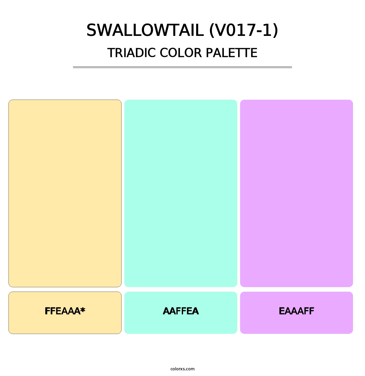 Swallowtail (V017-1) - Triadic Color Palette