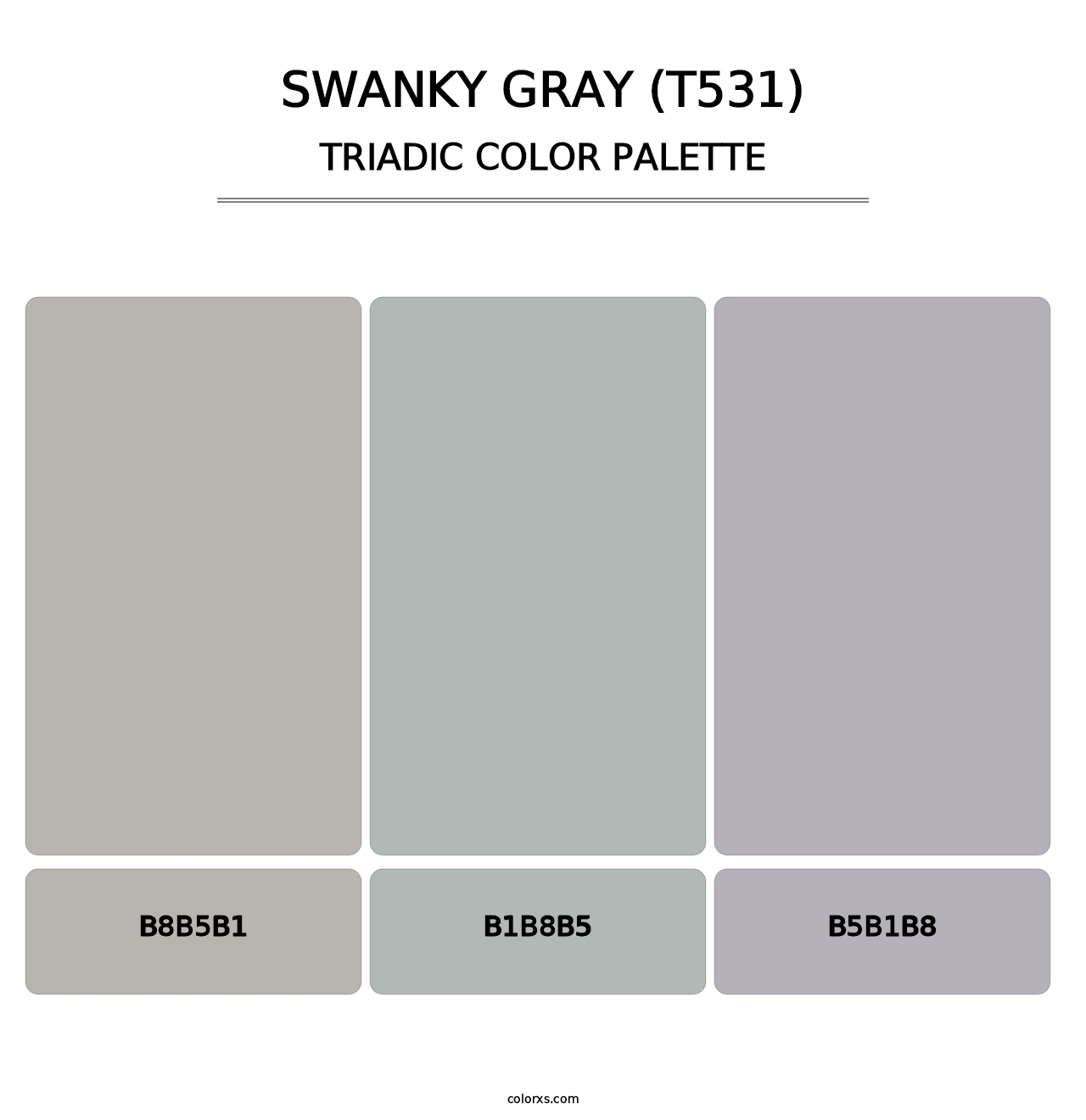 Swanky Gray (T531) - Triadic Color Palette