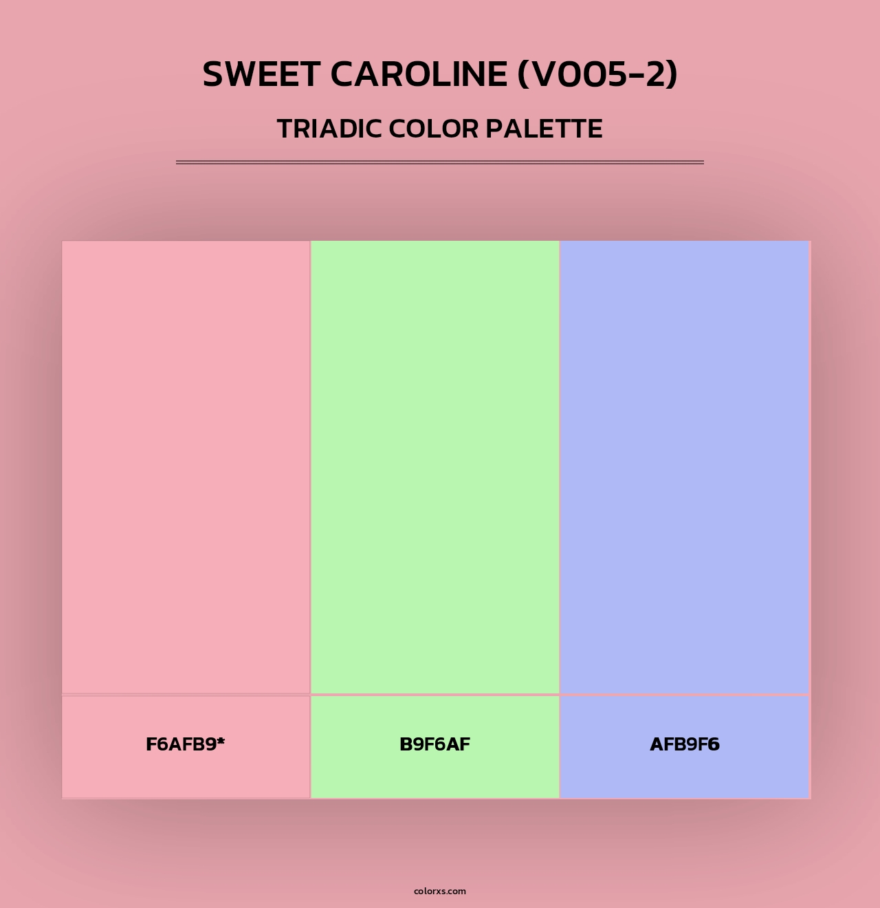 Sweet Caroline (V005-2) - Triadic Color Palette