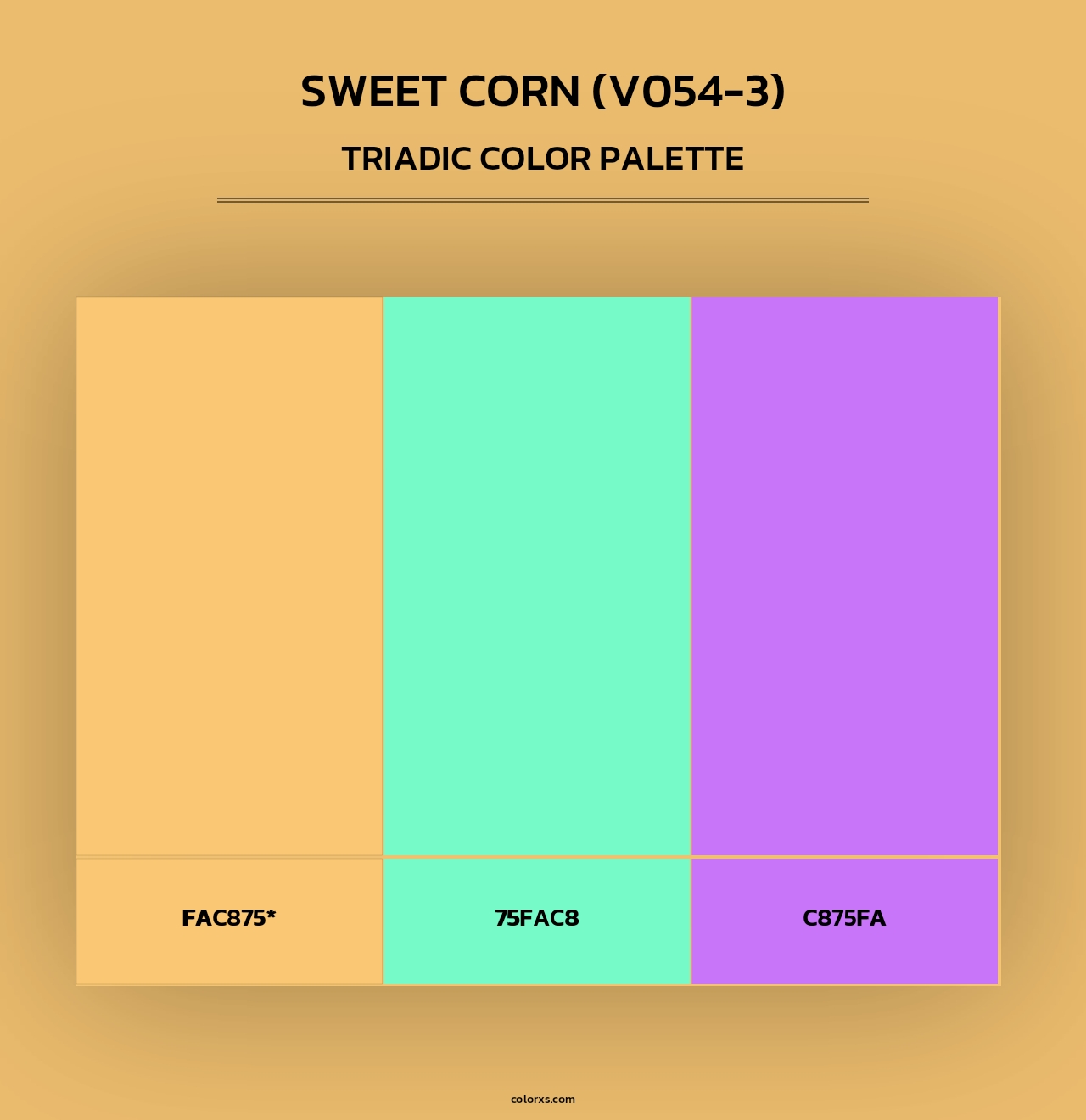 Sweet Corn (V054-3) - Triadic Color Palette