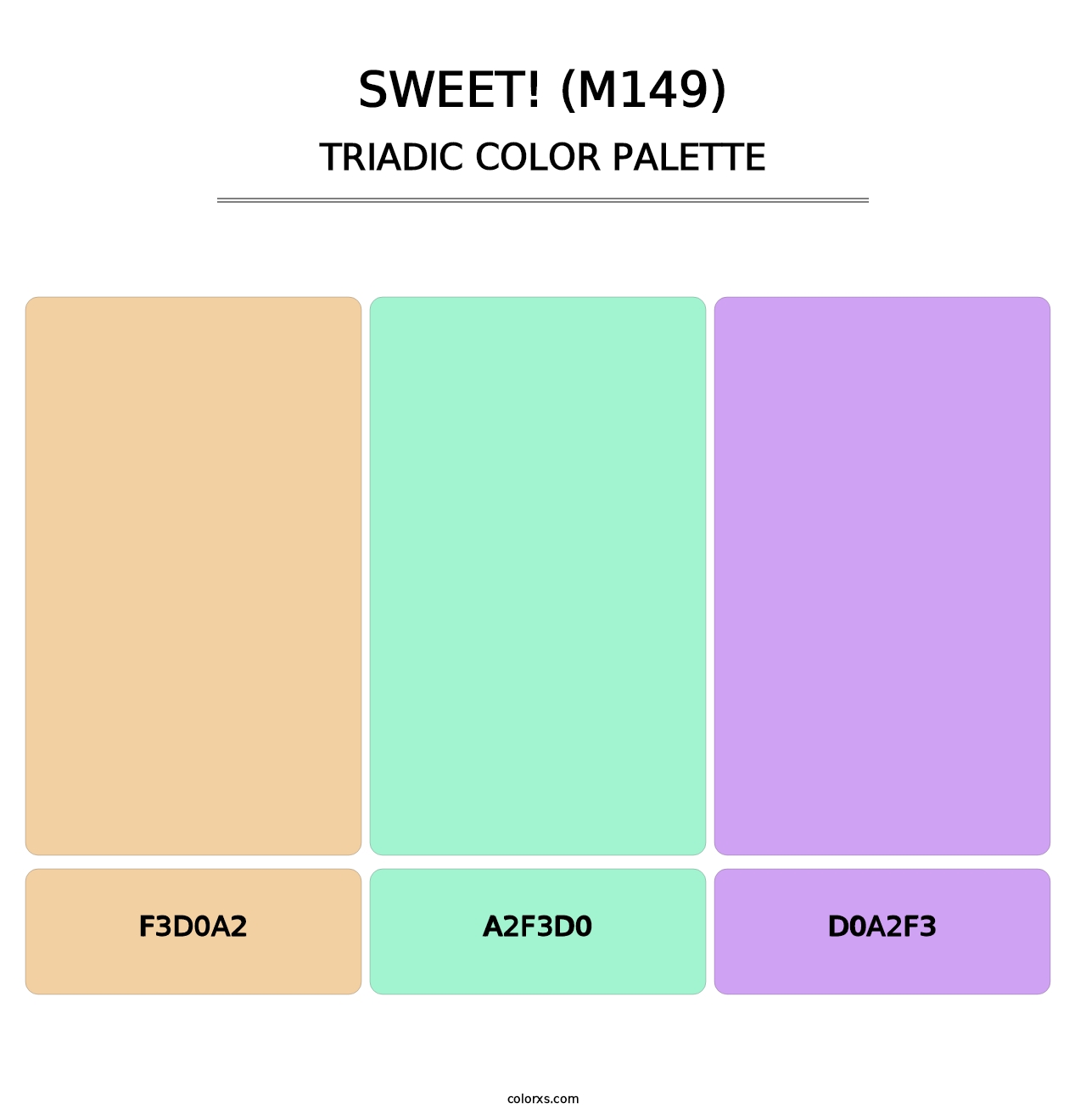 sweet! (M149) - Triadic Color Palette