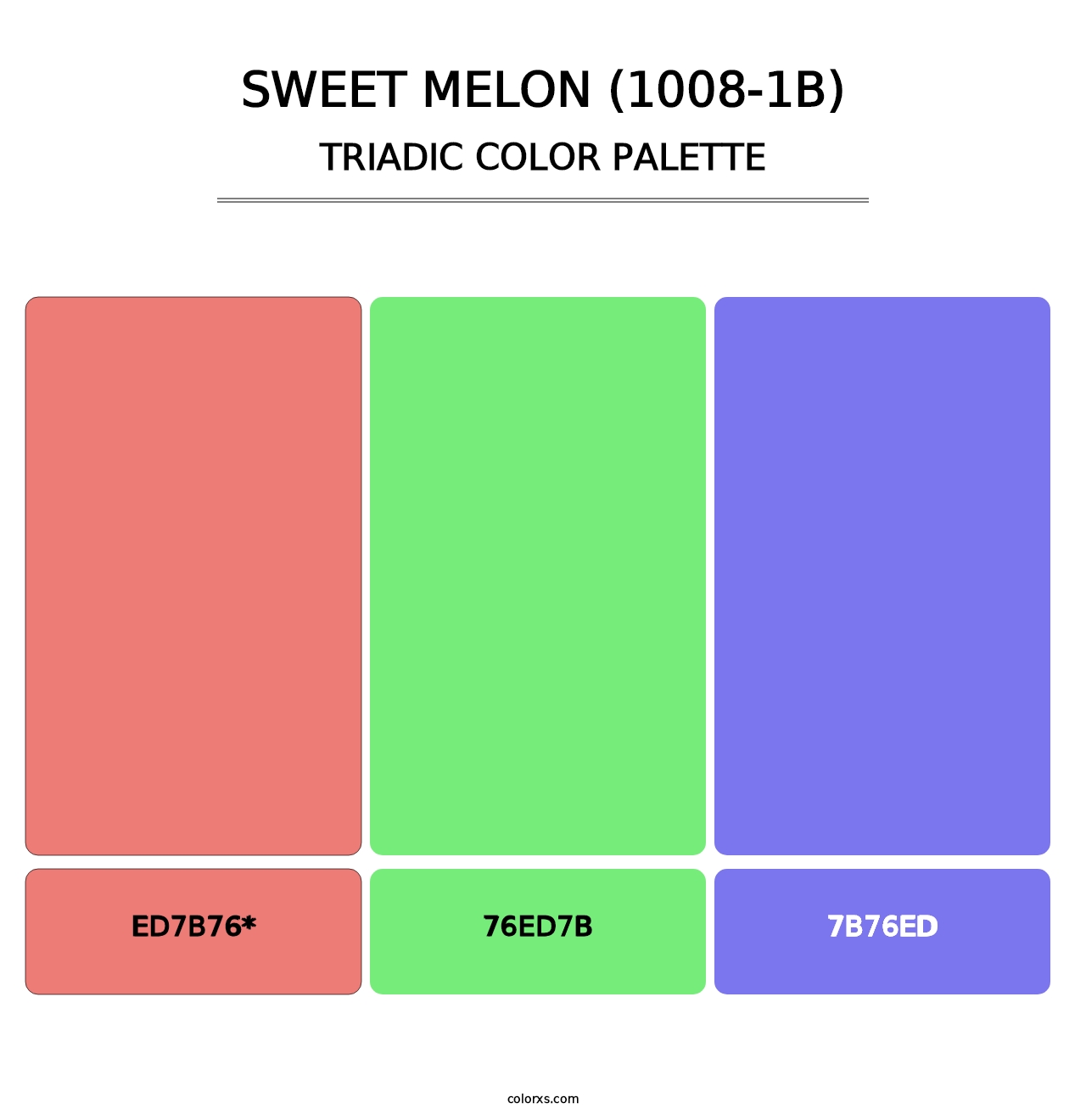 Sweet Melon (1008-1B) - Triadic Color Palette