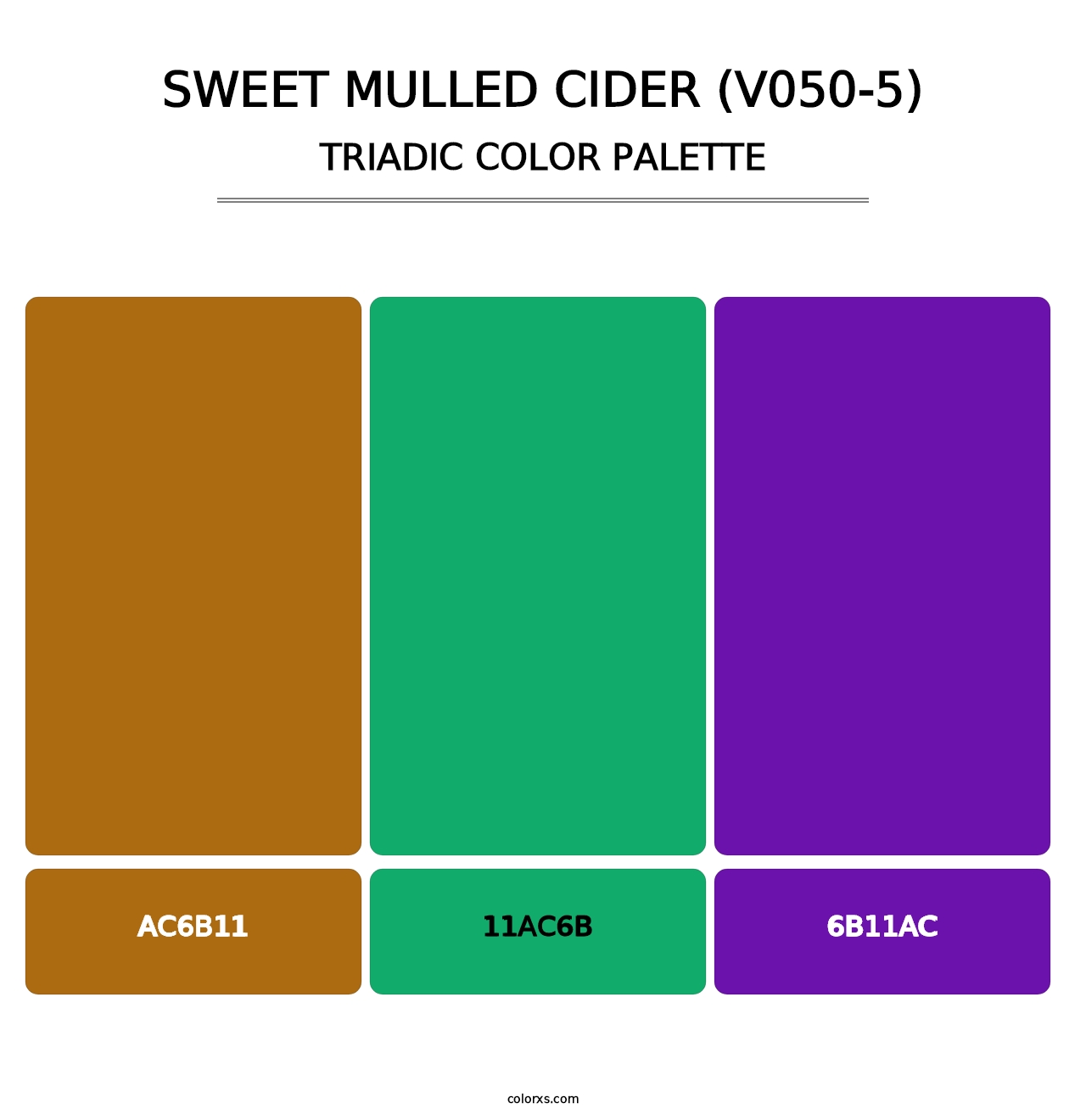 Sweet Mulled Cider (V050-5) - Triadic Color Palette