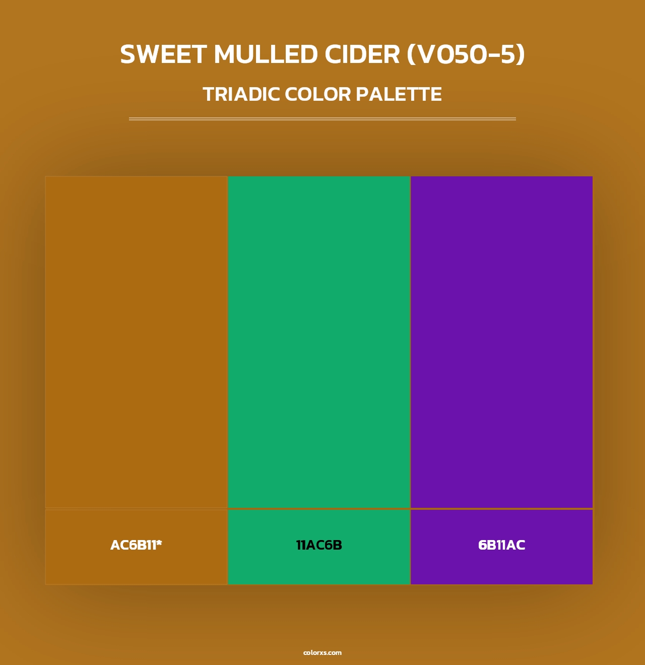 Sweet Mulled Cider (V050-5) - Triadic Color Palette
