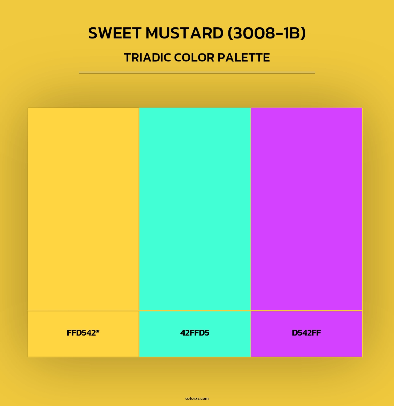 Sweet Mustard (3008-1B) - Triadic Color Palette