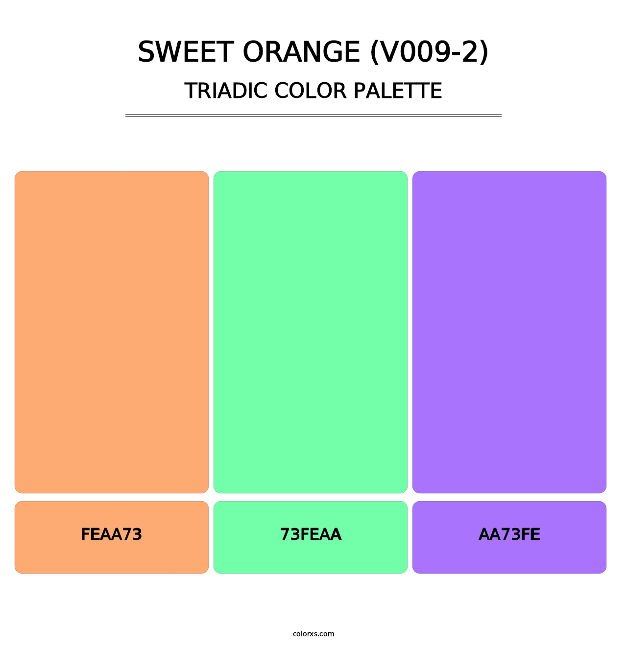 Sweet Orange (V009-2) - Triadic Color Palette